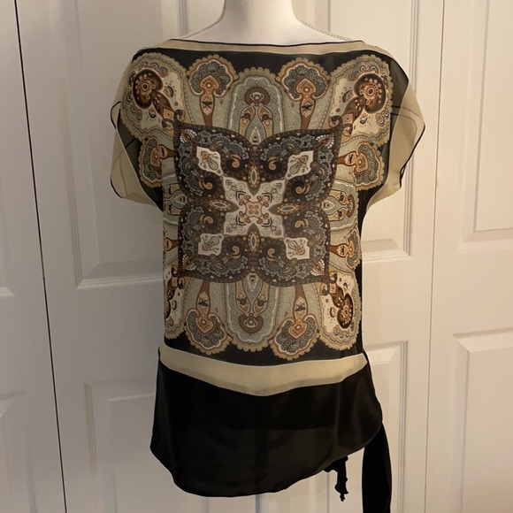 Women’s SZ S Semi-Sheer Side Tie Lightweight Top - Picture 12 of 16